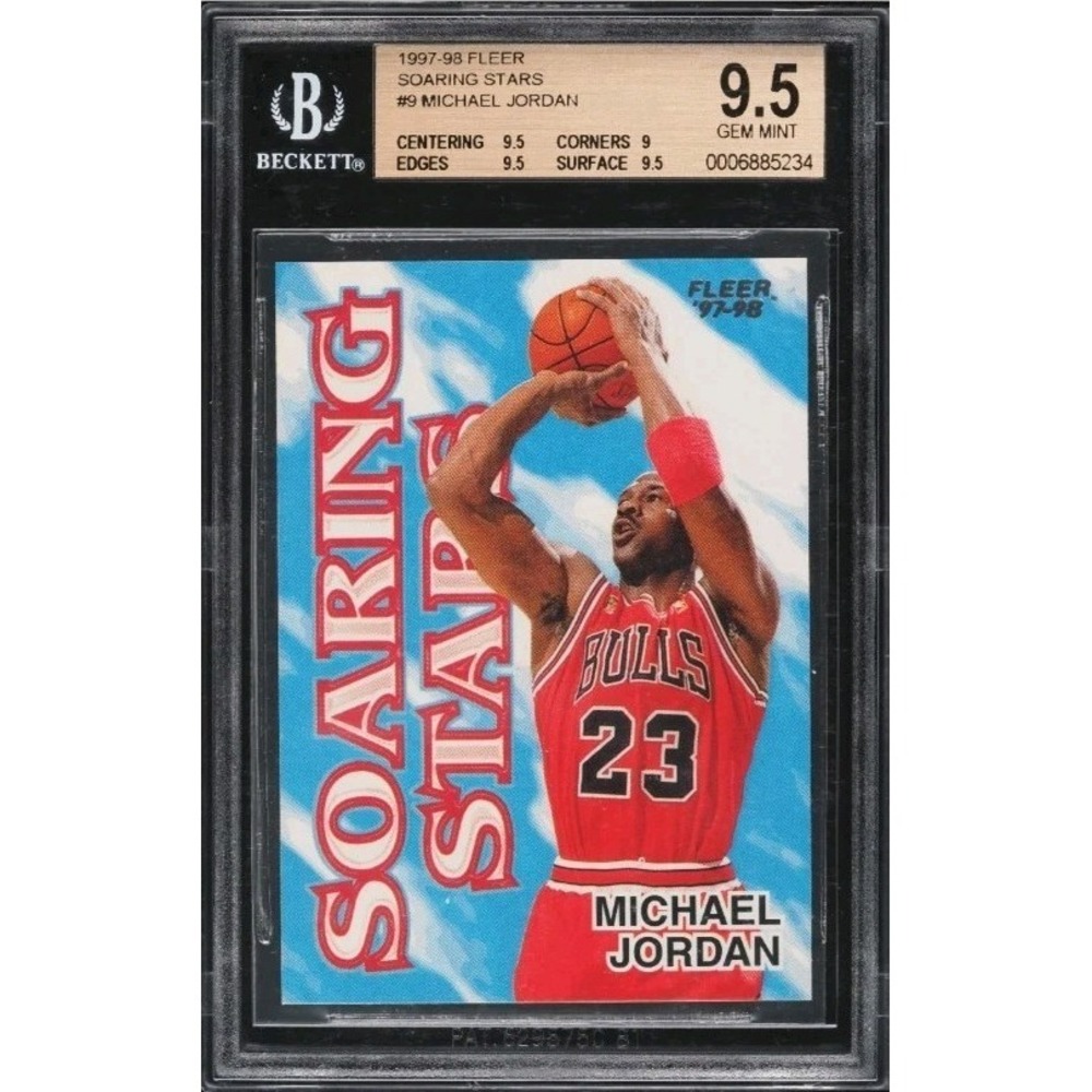 1997 FLEER MICHAEL JORDAN SOARING STARS #9 OF 20 BGS 9.5 GEM MINT